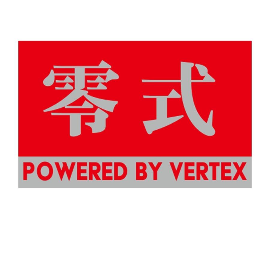 零式 アルミ耐熱ステッカー POWERED BY VERTEX : バイクマン 2号店