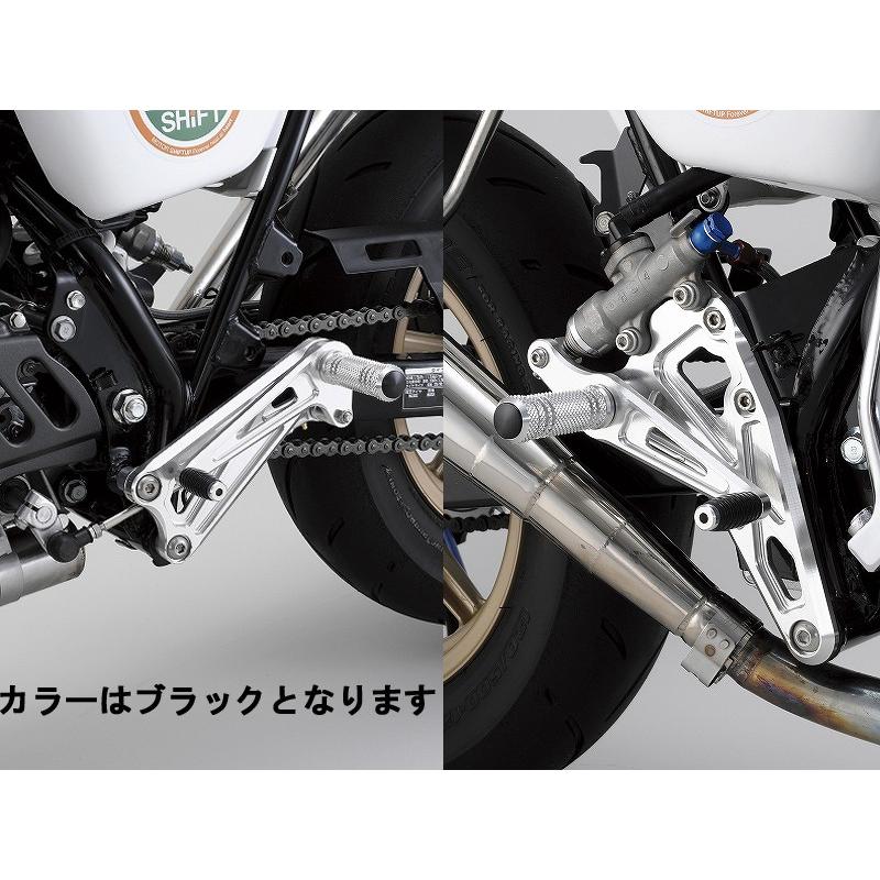 シフトアップ 203600-06 バックステップキット ブラック エイプ100タイプD｜bikeman2