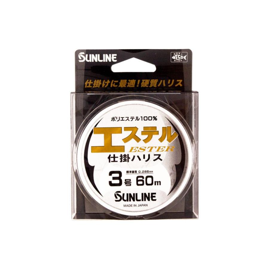 サンライン エステル仕掛ハリス 3号 60m単品 クリア ポリエステル 