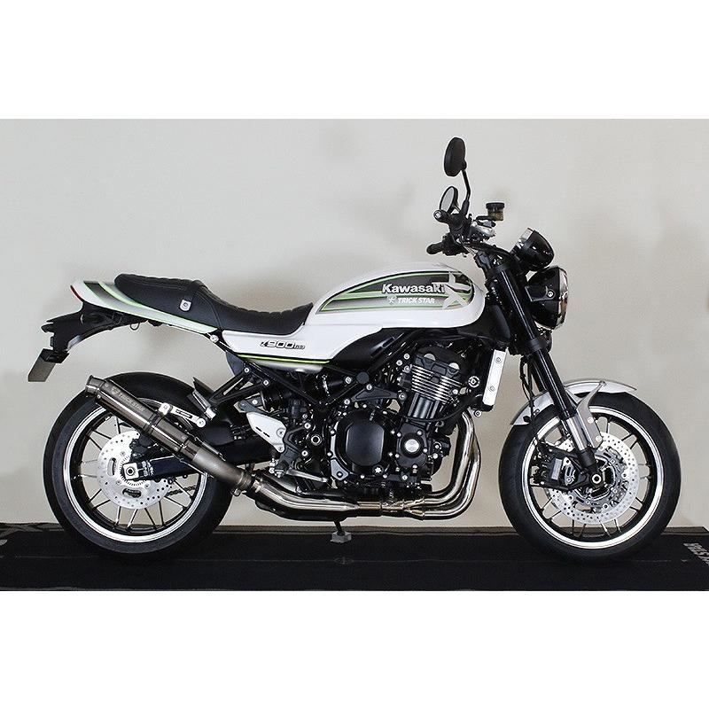 トリックスター スリップオンマフラーショットガン ブラックメッキカールエンド Z900RS JST-031-SBMC マフラー 政府認証