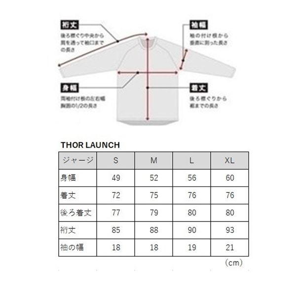 THOR 2910-8214 LAUNCH FORGE MXジャージ レッド M バイク ウェア 吸湿 メッシュ_2
