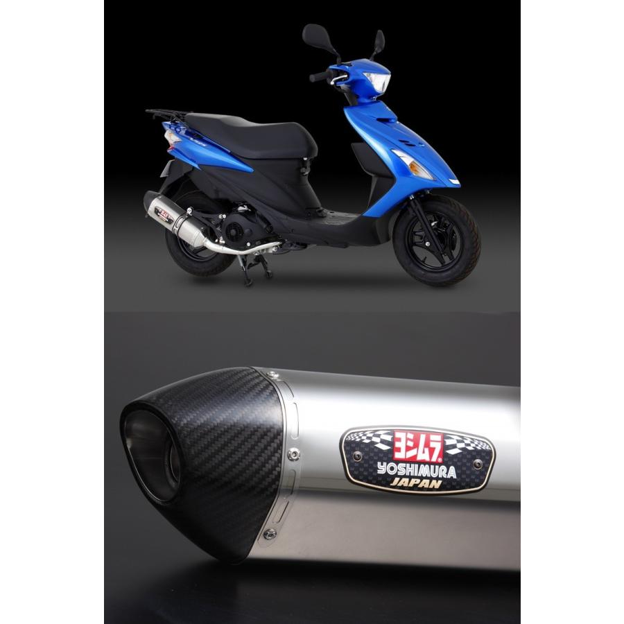 ヨシムラ 110-109-5150 機械曲 R-77S サイクロン カーボンエンド マフラー SSC ステンレスカバー アドレスV125G アドレスV125S