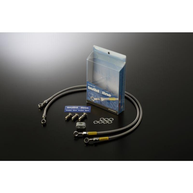 NS250F/R メッシュ ブレーキホース フロント クリア ステンレス
