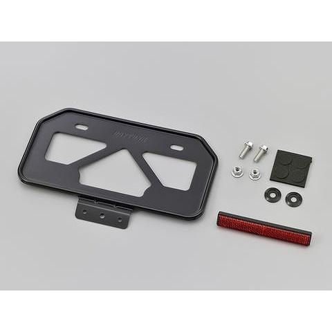 デイトナ 17662 軽量ナンバープレートホルダー 原付用山型 ブラック M