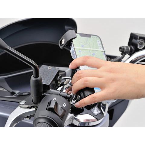 デイトナ 25077 スマートフォンホルダー3+ リジットタイプ スマホ 携帯 ホルダー 振動軽減 ツーリング アクセサリー｜bikeman4mini｜04