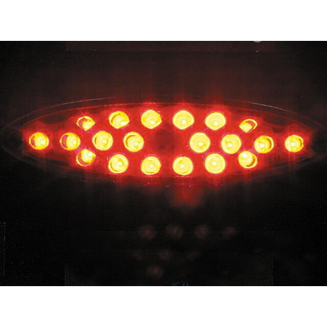 沖縄ご確認用 DAYTONA（デイトナ） 63343 スリムオーバルテール LED レッド レンズ