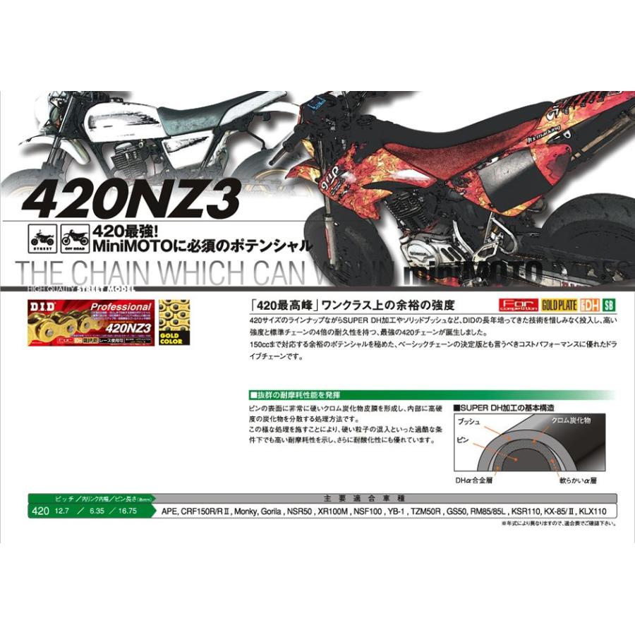 DID 420NZ3 SDH-130RB（クリップタイプ） NZシリーズ PROFESSIONAL
