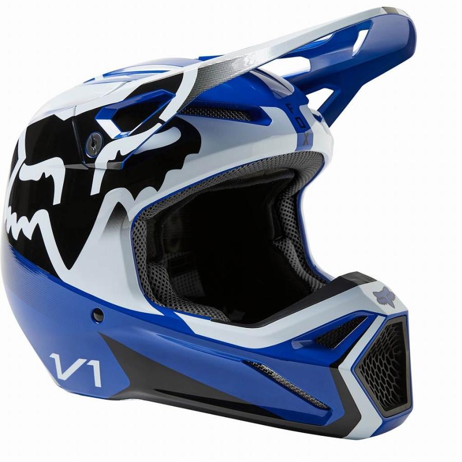 FOX 29657-002-M V1 ヘルメット リード ブルー M(57-58cm) フル 