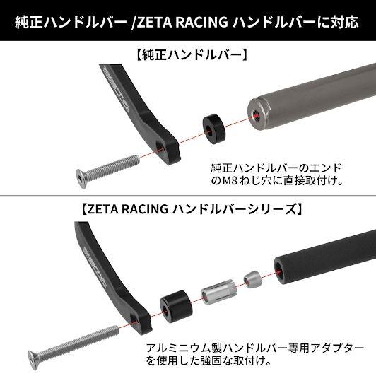 ZETA D8858 アドベンチャーアーマーハンドガード チタンカラー KLX230
