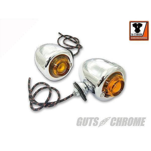 GUTS CHROME きもっ玉 クローム 33-1298 GUIDE DH-49 複製品 ウインカー仕掛ける 琥珀色水晶体 きもっ玉 クローム その他バイクパーツ、アクセサリー用品-バイク