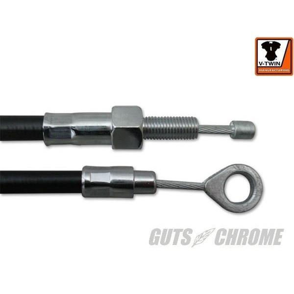 V-TWIN ブイツイン 36-8085 ブラッククラッチケーブル 54.75インチ(約139cm) スタンダード 純正 04年以降XL ワイヤー ガッツクローム