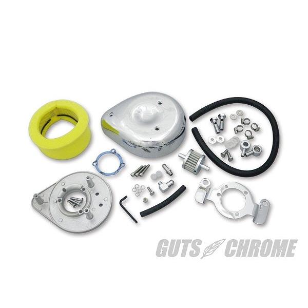 GUTS CHROME 肝ったま クローム 6100-0122 エアークリーナーキット 93-99ビッグツイン純然たるCVキャブ用