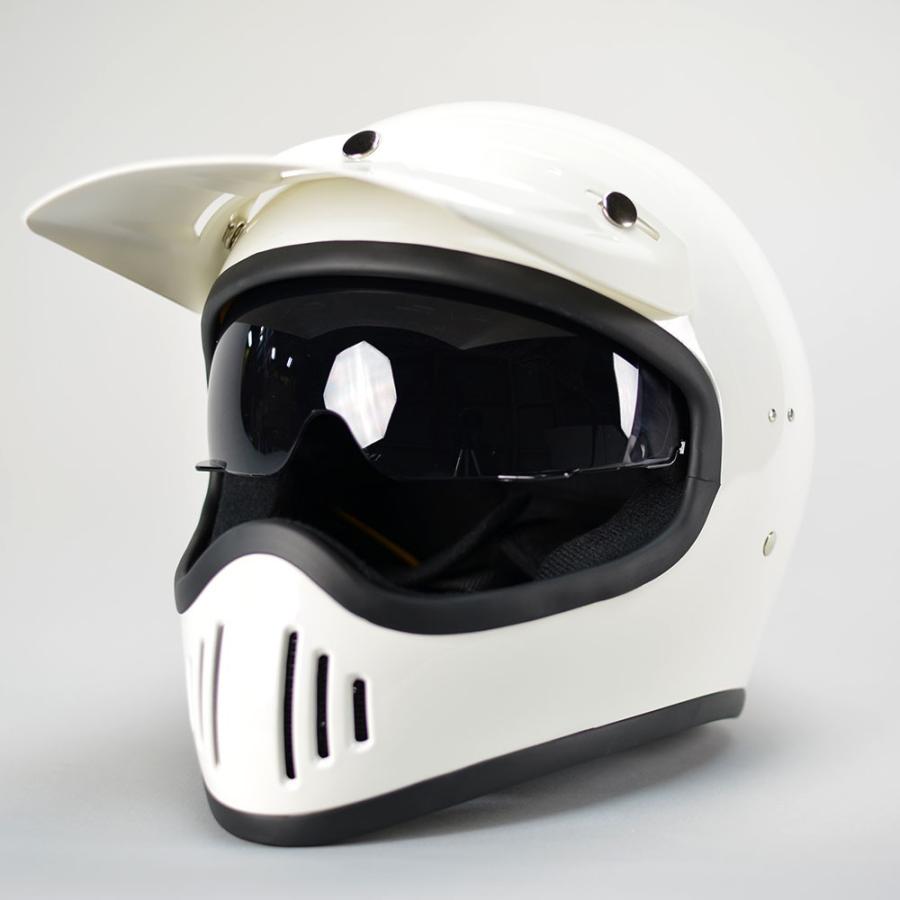 GT503  ビンテージ ヘルメット オフロード 族ヘル フルフェイス GT-503 ノスタルジック ヘルメット ホワイト｜bikeman4mini｜05