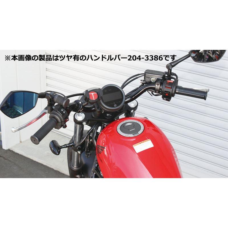 キジマ 204-3387 ハンドルバー マットブラック 65mmバック レブル250/500 新型対応品｜bikeman4mini｜04