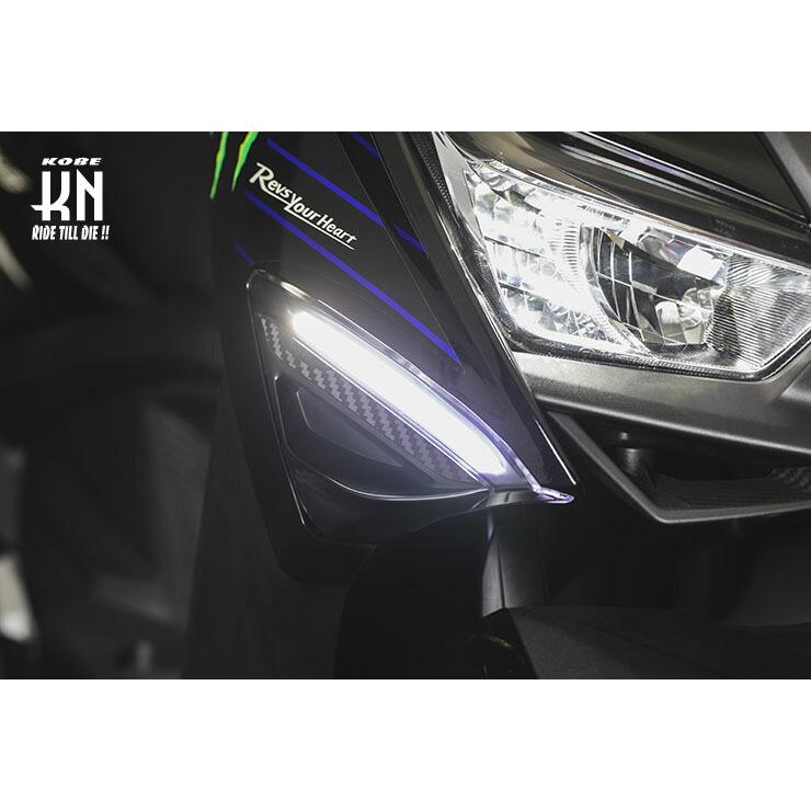 4型 前期後期用 KOSO製LEDフロントポジ付きLEDウィンカー KOSO LED BLADE ウインカー【4型シグナスX】｜ウィンカー本体