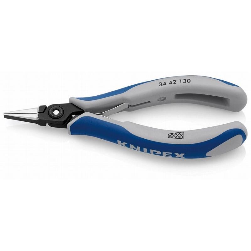 KNIPEX クニペックス 3442-130 精密プライヤー ヒラ クロスメッシュ