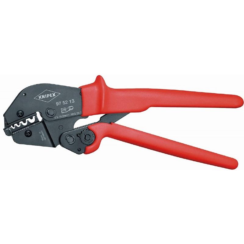 KNIPEX クニペックス 9752-13 圧着ペンチ クリンピング能力(mm2)：0.5-10.0 クリンピング能力(AWG)：20-7 質量(g)：558