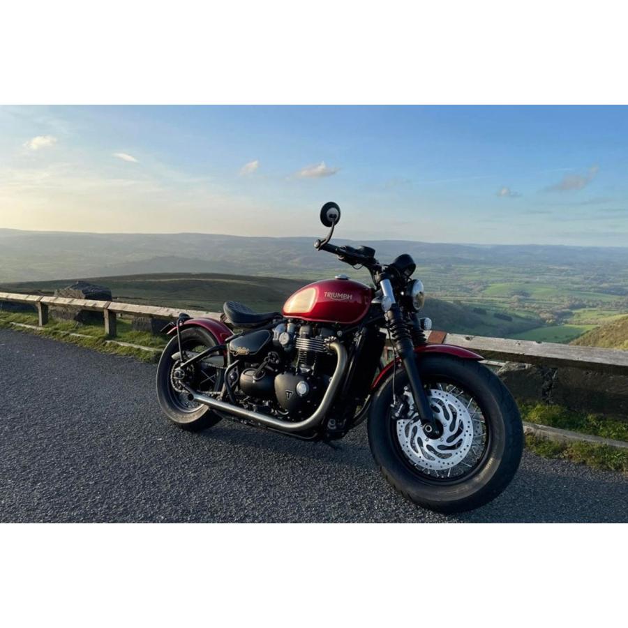 モートーン MTE180 スラッシュカットマフラー ベドラム ブラッシュ 1個 ボンネビル ボバ― スピードマスター バイクパーツ カスタムパーツ_2