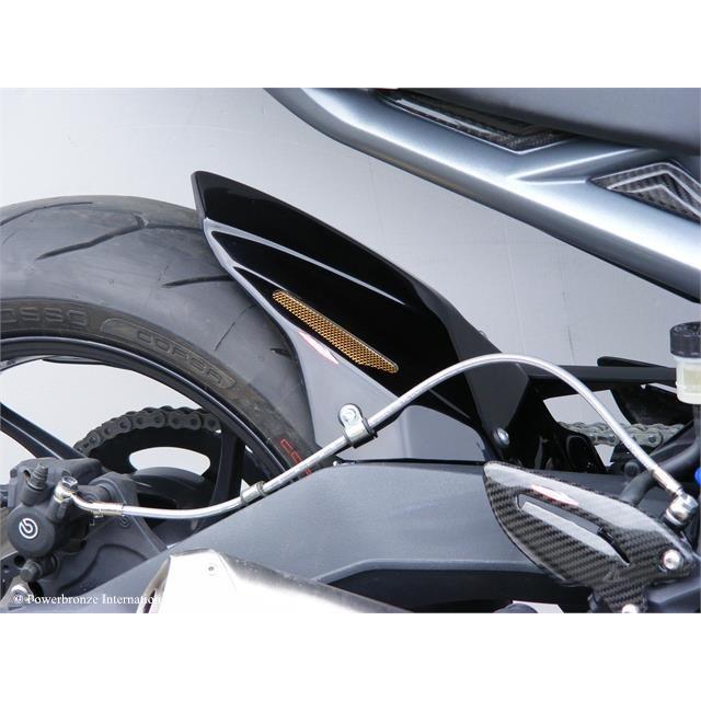 HUGGER 201-T105-603 TRIUMPH STREET TRIPLE (13-16) リアインナーフェンダー ブラック/シルバーメッシュ