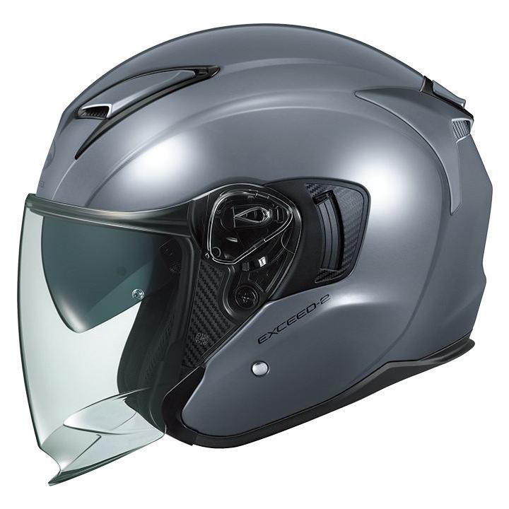OGK EXCEED-2(エクシード2) ジェット ヘルメット グレー L(59-60cm