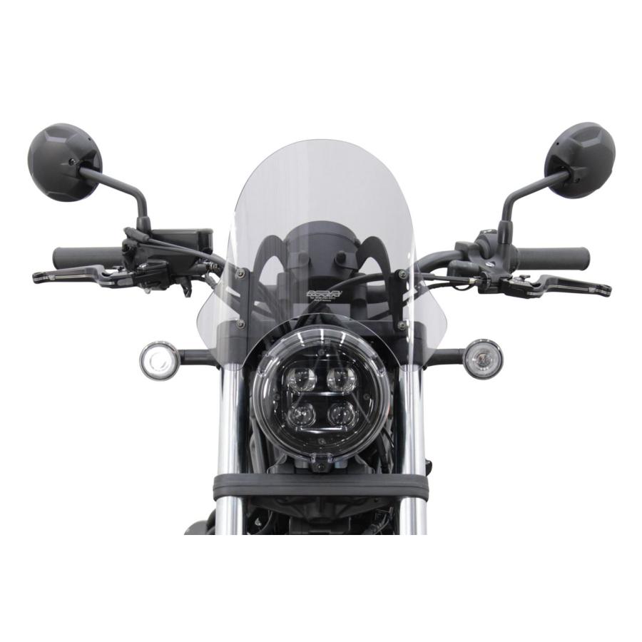 MRAレブル250用 ウインドシールド ショートタイプ スモーク MRA スクリーン スポーツショート スモーク 幅320×長さ290mm レブル250