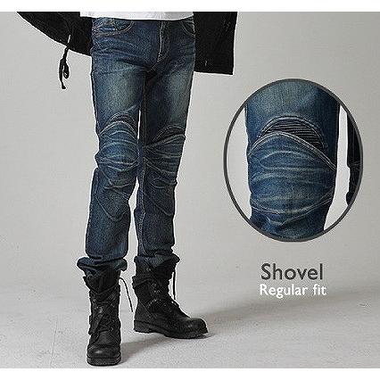 アグリーブロス UB UB0003BL1 モトパンツ SHOVEL ブルー 28インチ UGLYBROS ラフ\u0026ロード