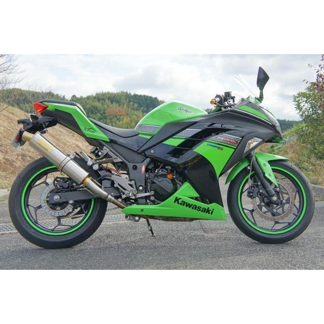 月木レーシング ツキギ 612-0523 TRエキゾーストシステム スリップオン チタンサイレンサー スリップオンマフラー φ100×400mm NINJA250 ニンジャ250 マフラー