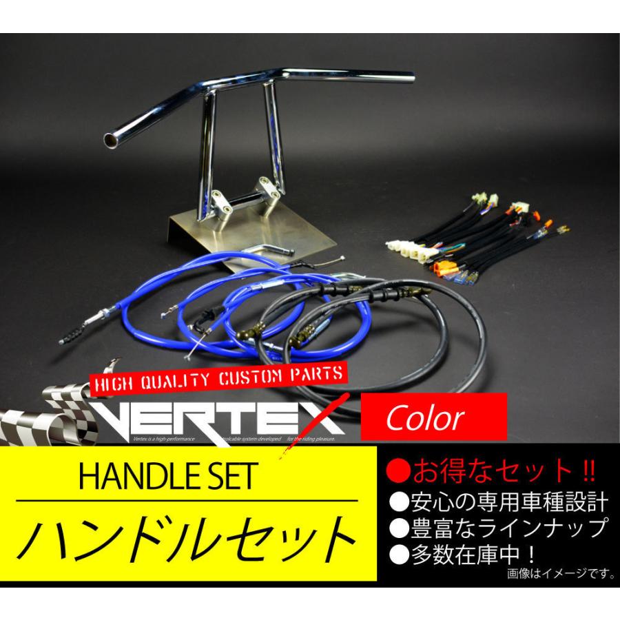 TW200/E -99脹れ上がる 手持ち部分仕かける 箭手持ち部分 メッキ 25糎 青味 色合い配線 ブラックブレーキホース