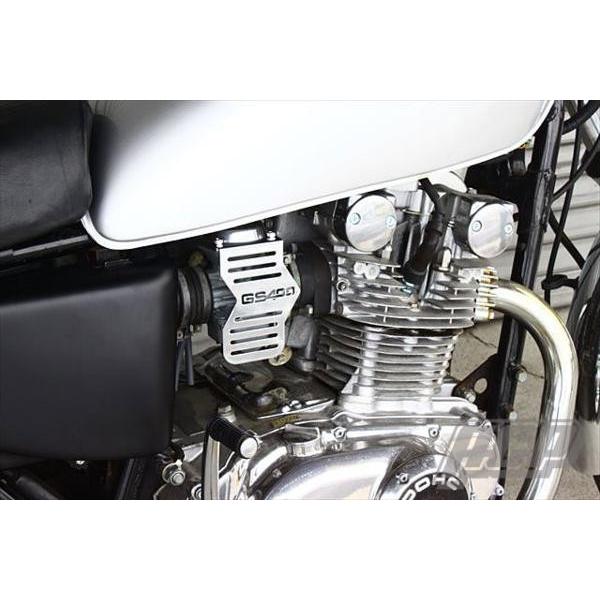 GS400用 メッキ キャブ サイド カバー GS400ロゴ ACP : バイク