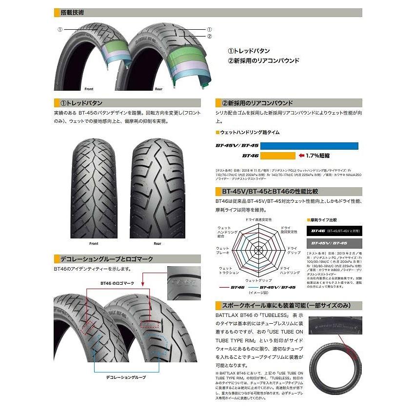 バトラックスBT46 4.00-18 64H チューブタイプ ブリヂストン BATTLAX BT-46 4.00-18 (バイク用タイヤ) 価格比較