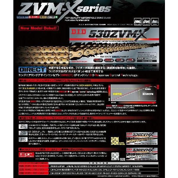 DID 520ZVM-X-110ZB（カシメタイプ） ZVM-Xシリーズ Xリングシールチェーン シルバー/シルバー 4525516335201