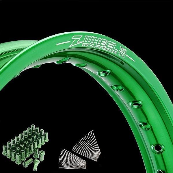アルパインスターズ - Z-Wheel W25-133844 リム仕掛ける 向こう正面 緑であることリム/グリーンニップル 百貨店シェルパ ダートフリーク バイク-車、バイク、自転車