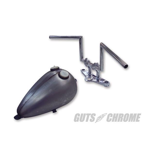 GUTS CHROME ガッツ クローム 2001-0108 81以前用 クローム Z BAR Zバー ハンドル 8インチ ヘコミ無し