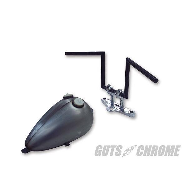 GUTS CHROME ガッツ クローム 2050-0110 ブラック Zバー ハンドル 10インチ ヘコミ無し