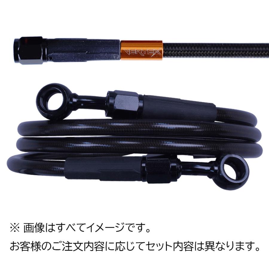 CBX400Fリアブレーキマスターホース　純正廃盤 CBX400F メッシュ ブレーキホース リア 純正長 スモーク ブラック