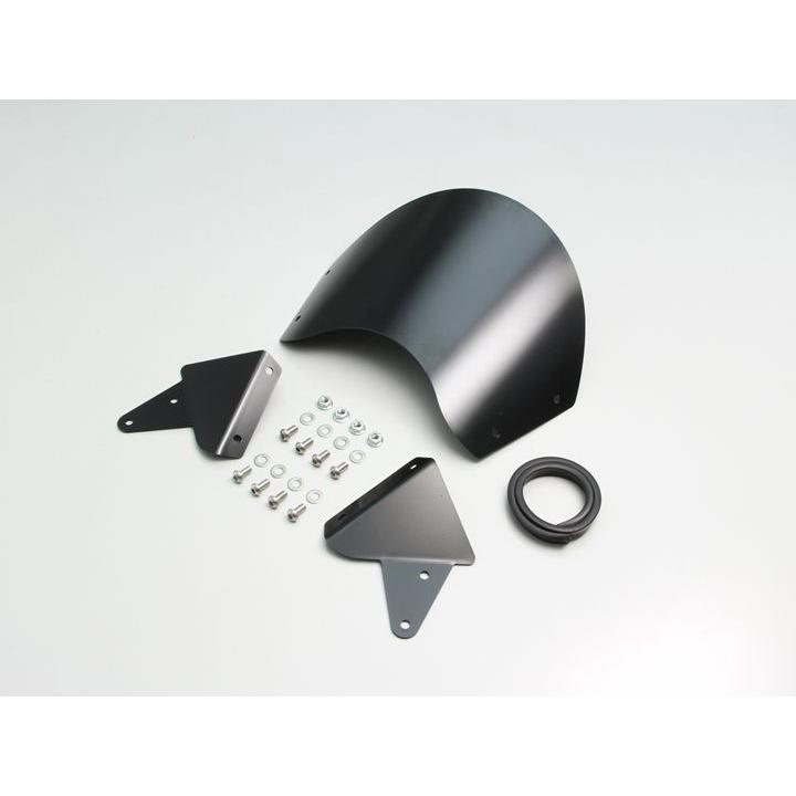 ハリケーン HA6109 フロントバイザー ブラック アルミ製 専用ステー