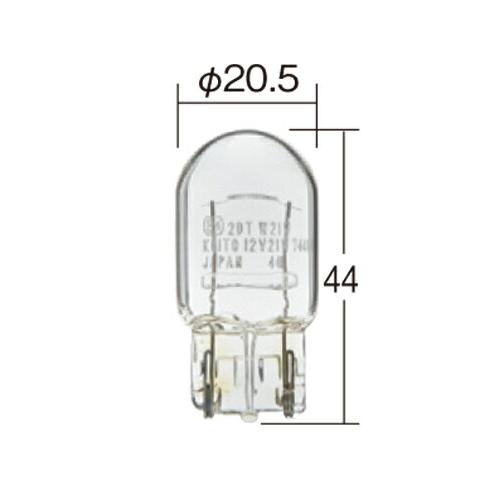 KOITO コイト 1881 バックランプ/ウインカーランプ用 ノーマル白熱バルブ W21W クリア 12V 21W T20 1個 電球 車 ...