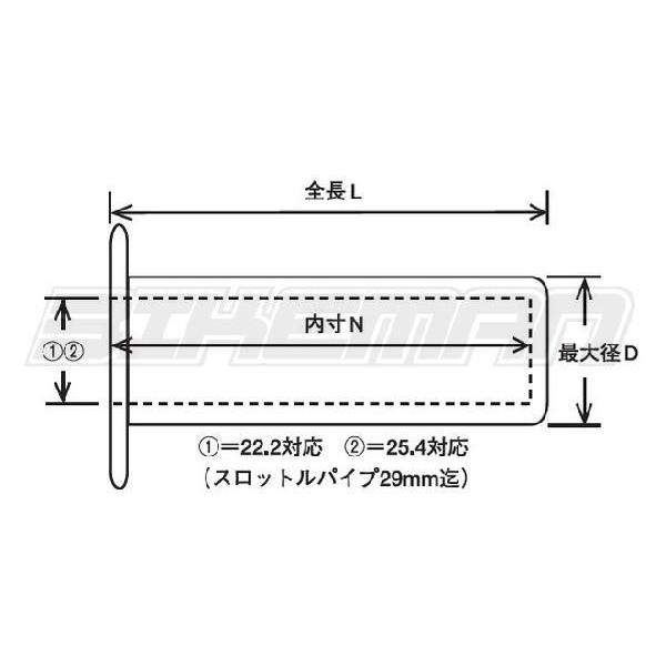 キジマ 201-490 クラシックグリップ 貫通タイプ ブラック 全長130mm 22.2mmハンドル用 汎用 Z2グリップ XJR400 CB400SF バリオス ホーク2 インパルス ゼファー｜bikeman｜02