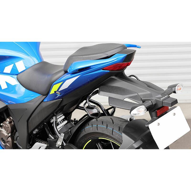 キジマ 210-4992 バッグサポート ブラック 黒 左右一体式 ジクサー150 ジクサー250 ジクサー SF250 ジクサー サイドバッグ 荷台 リア ツーリング 鞄の画像