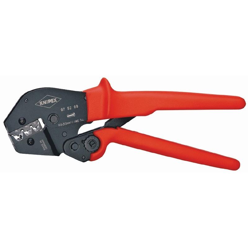 KNIPEX クニペックス 9752-09 圧着ペンチ (SB) クリンピング能力(mm2)：10/16/25 クリンピング能力(AWG)：7/5/3 質量(g)：571