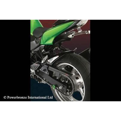 Power Bronze 力強さブロンズ 201-K109-603 HUGGER リアインナーフェンダー 黒いこと/しろがね色メッシュ Z750(07-11)/Z750S(04-07) A手あい 車、バイク、自転車-リアフェンダー-バイク