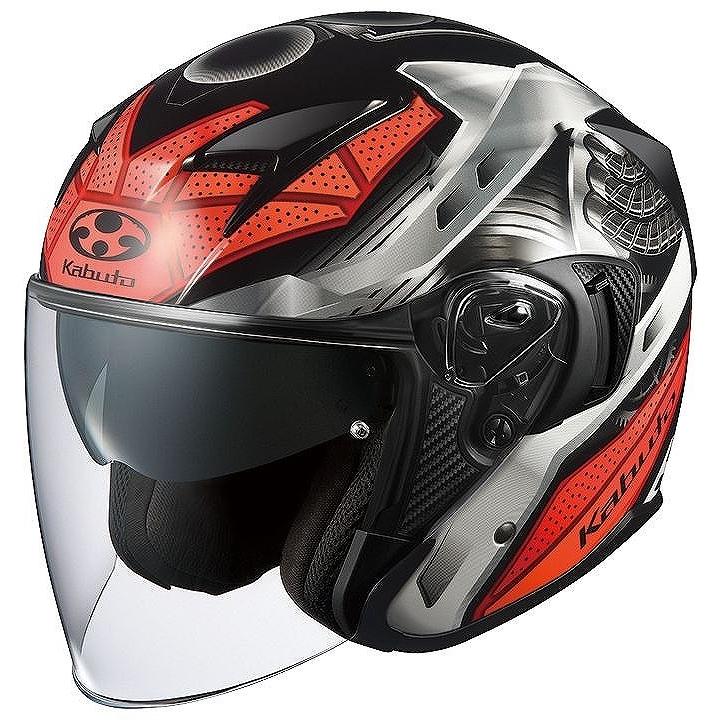 OGK EXCEED SPARK エクシード スパーク ブラックレッド Sサイズ ジェット ヘルメット オープンフェイス JIS KABUTO カブト｜bikeman｜02