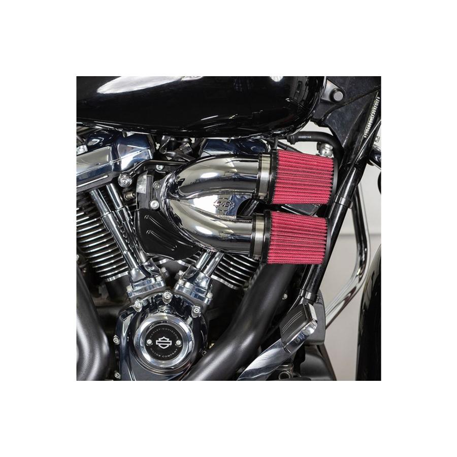 S\u0026Sサイクル 170-0566A チューンドインダクション エアクリーナーキット M8 クローム ソフテイル ツーリング エンジン パーツ プロト_1