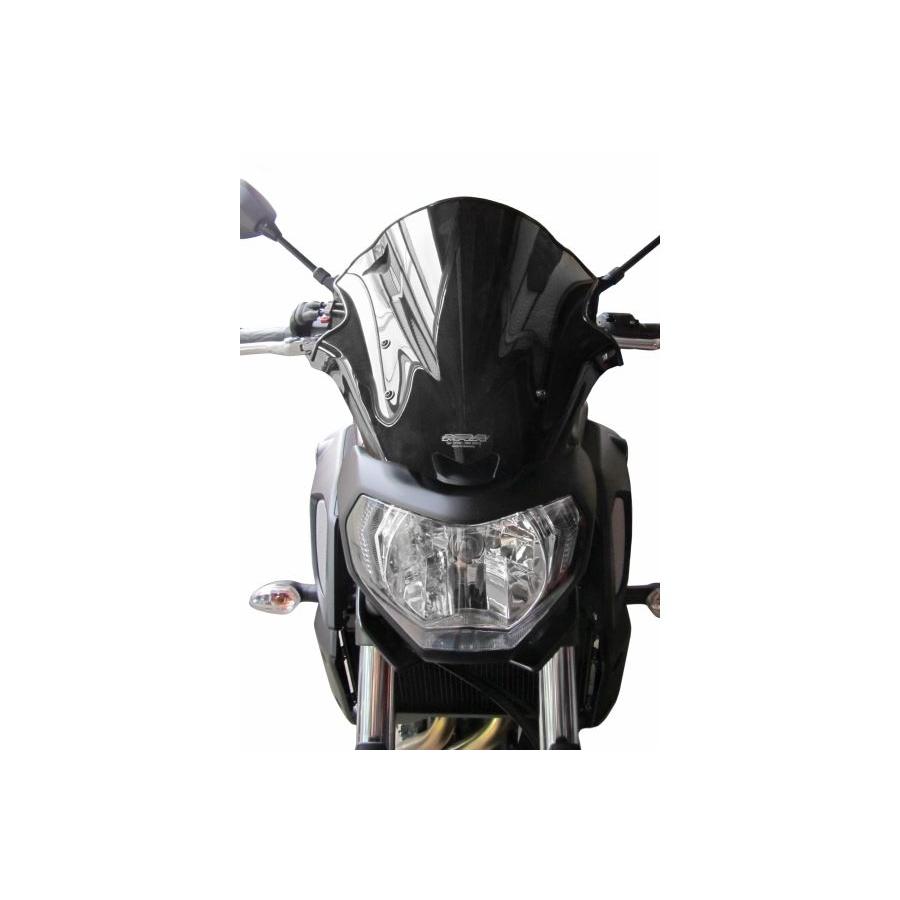 MRA スクリーン レーシング ブラック 幅340×長さ340mm MT-07 4025066163359 ウインドシールド バイザー 風防 風よけ 外装 プロトの画像