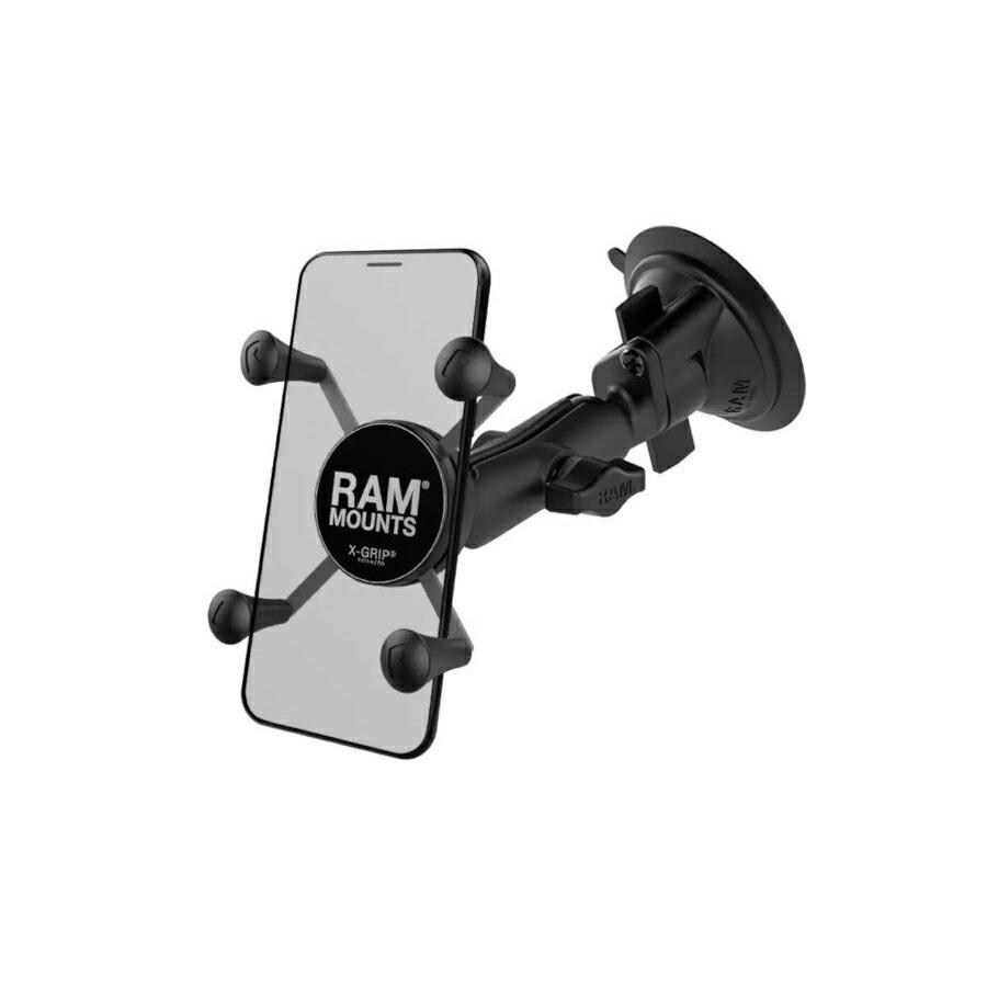 ラムマウント RAM-B-166-UN7U Xグリップ(S)＆ツイストロックサクションベースセット(標準アーム) 吸盤径83.8mm ブラック 1インチボール 1個入り スマホ |  | 01