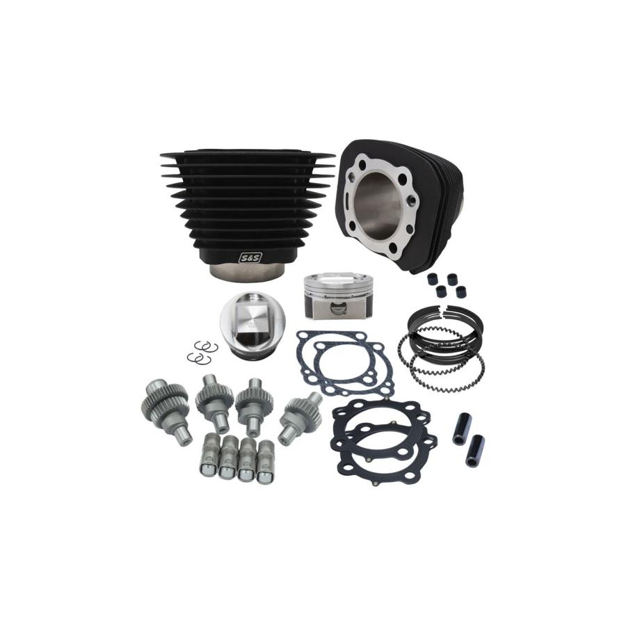 S&Sサイクル 910-0701 フーリガンキット 1250cc リンクルブラック スポーツスター XL1200 エンジン パーツ プロト | 