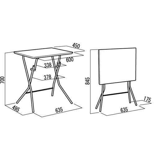 ルネセイコウ SB-645TAD スタンドタッチテーブル645 幅60cm ダークブラウン/シルバー 6.7kg 1台 折りたたみ フォールディング 机 デスク 天然木 完成品 日本製｜bikeman｜04