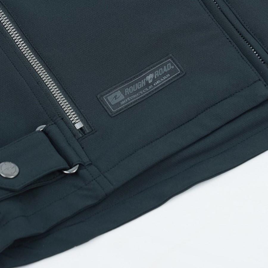ラフ\u0026ロード RR7253BKL2 エアスルーソフトシェルストレッチライディングZIPジャケットEM ブラック WM ウーマン バイク 女性 ストレッチ 通気性 カジュアルの画像