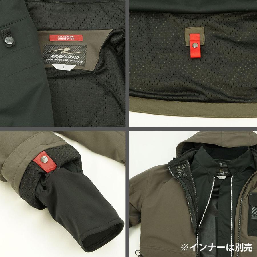 ラフ&ロード RR7254BK2 エアスルーソフトシェルストレッチパーカーFP