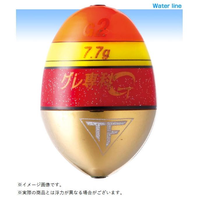 釣研 188048 グレ専科G オレンジ 2B 中通しウキ どんぐり 尾長 口太